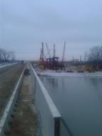 Строительство мостового перехода Павлодар-Аксу через Иртыш